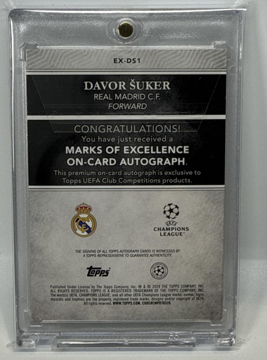Davor Suker Topps UCC 2024-25 Gold Foil /50 Auto Real Madrid CF