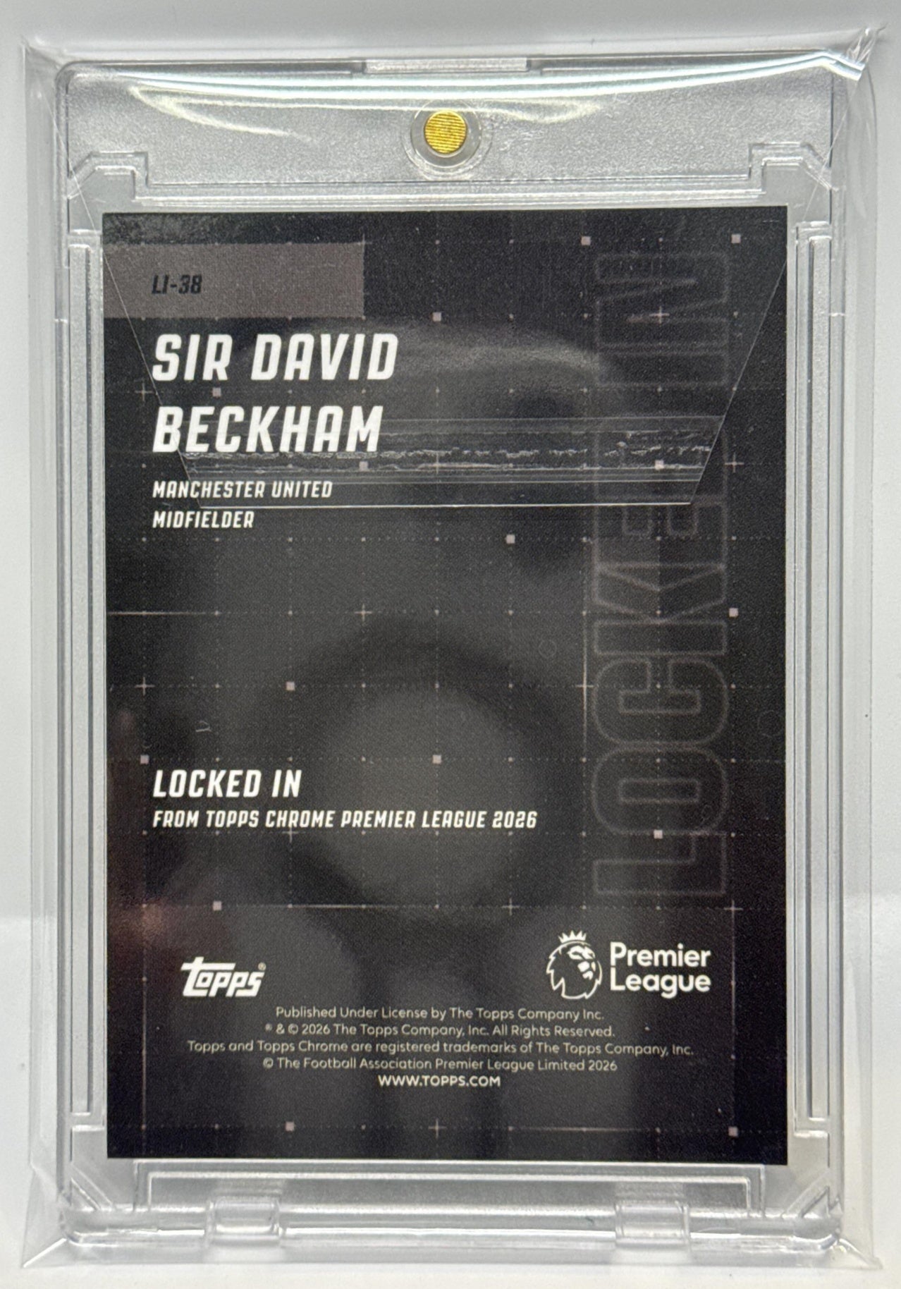 Sir David Beckham Topps Chrome PL 2026 Locked In Manchester United
