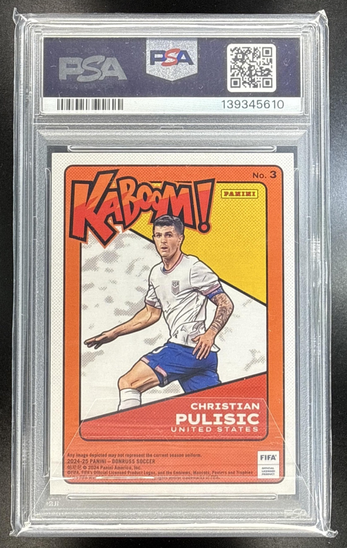 Christian Pulisic Panini Donruss 2024-25 Kaboom PSA 9 United States