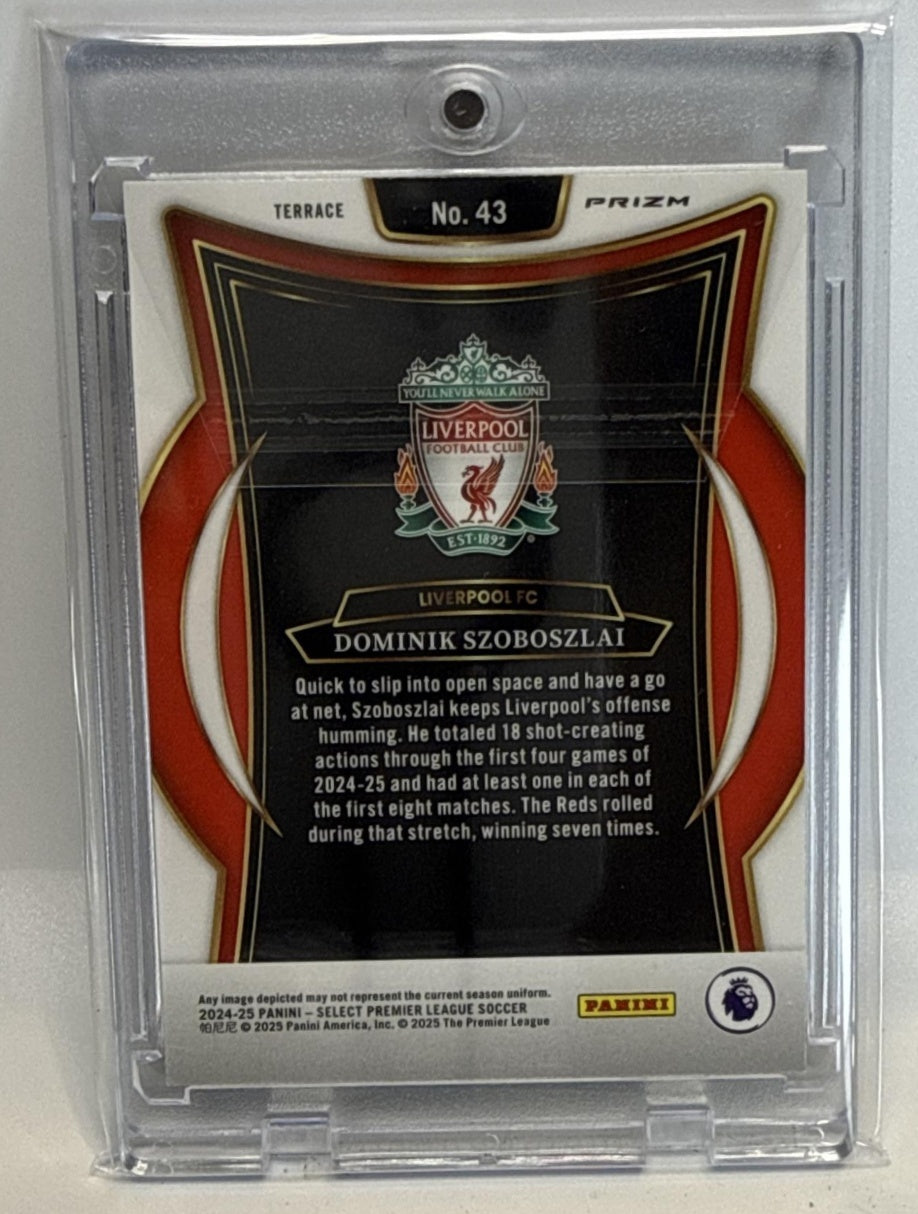 Dominik Szoboszlai Panini Select PL 2024-25 Terrace White Sparkle Liverpool FC