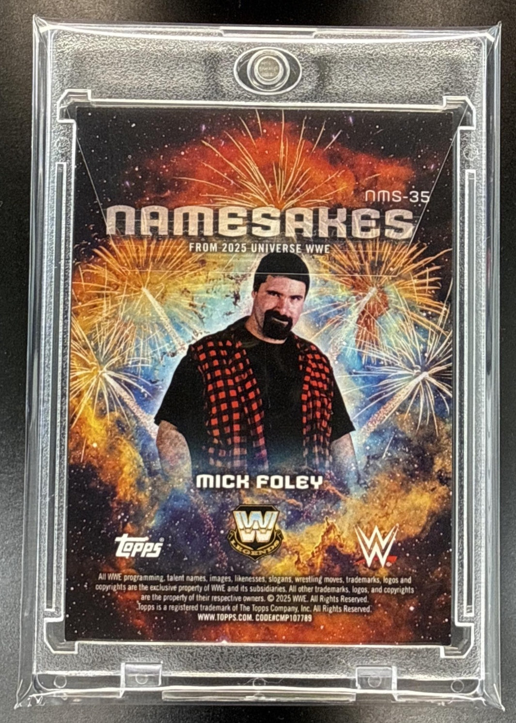 Mick Foley Topps Universe WWE 2025 Namesakes FoilFractor 1/1