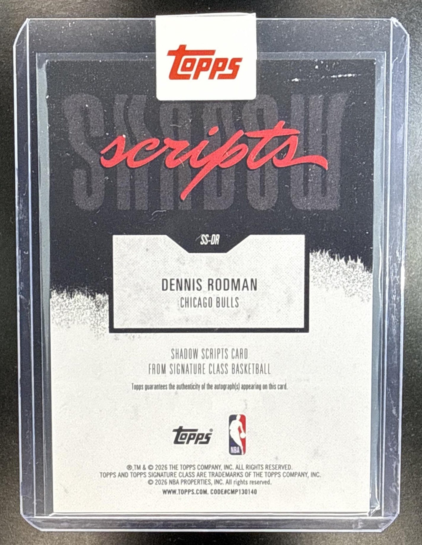 Dennis Rodman Topps Signature Class 2025-26 Orange Refractor /50 Chicago Bulls