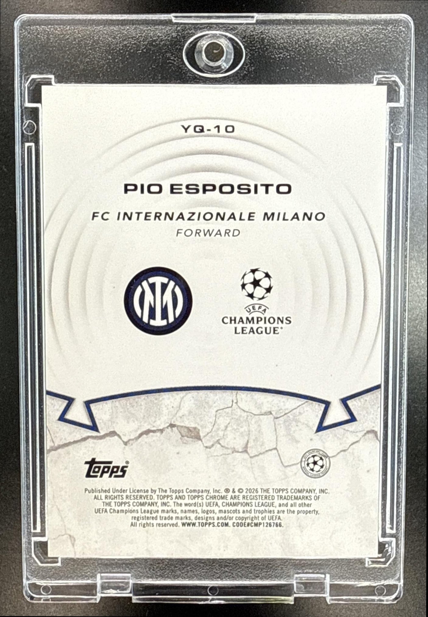 Pio Esposito Topps Chrome UCC 2025-26 Orange Refractor /25 RC FC Inter Milan