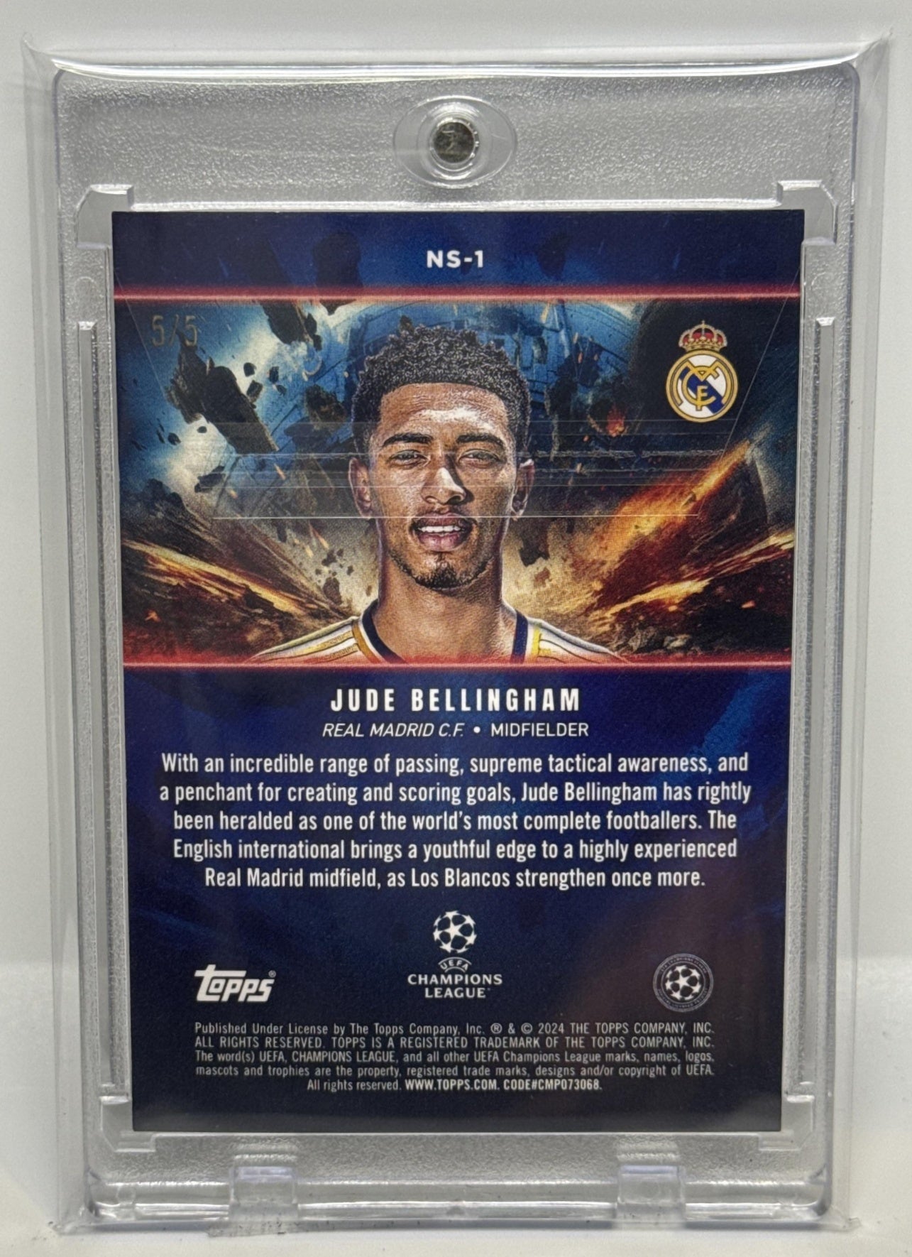Jude Bellingham Topps UCC Jade Edition Red 2023-24 /5 Now Starring Real Madrid CF