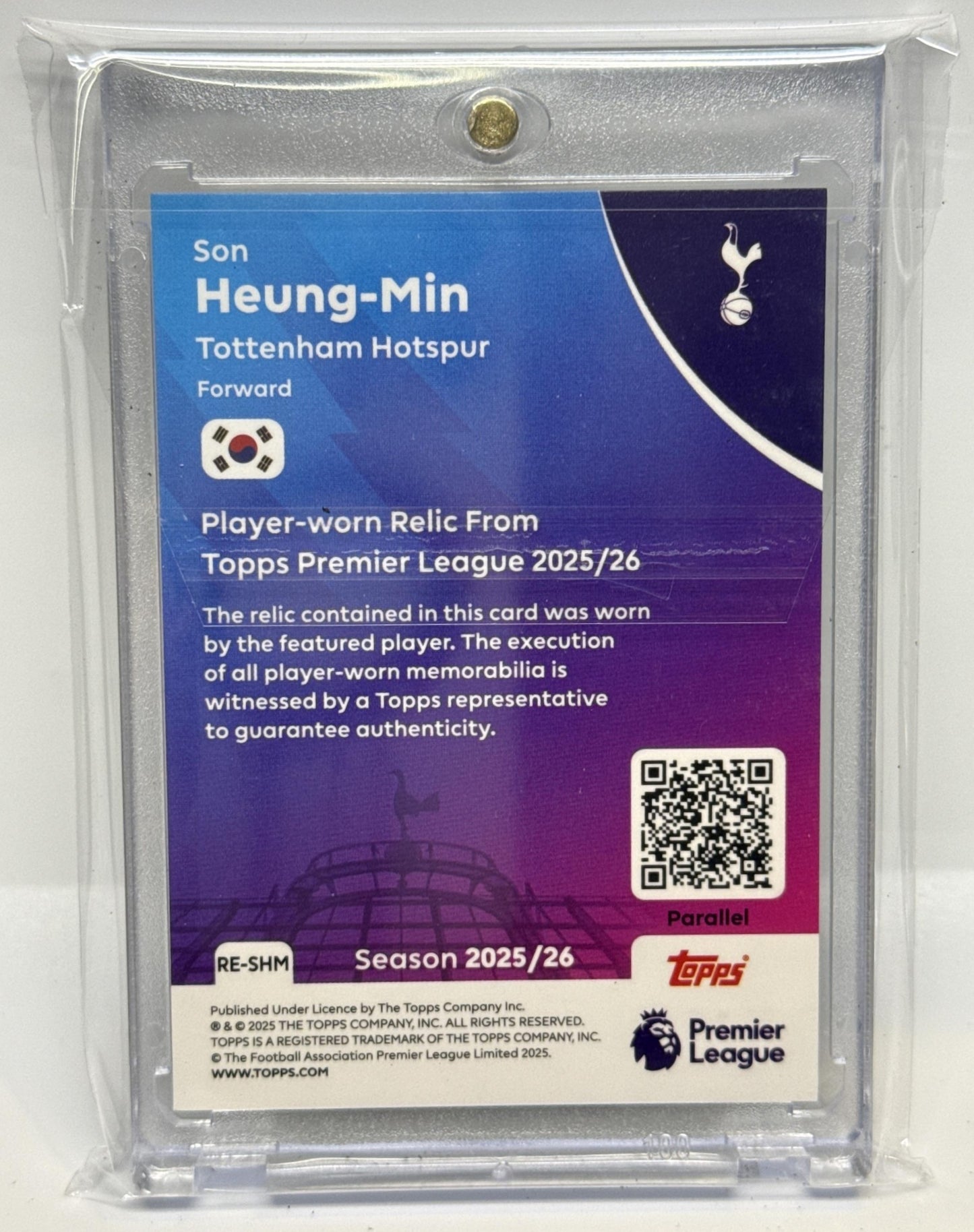 Son Heung-Min Topps PL 2025-26 Gold Rainbow Foil /50 Tottenham Hotspur