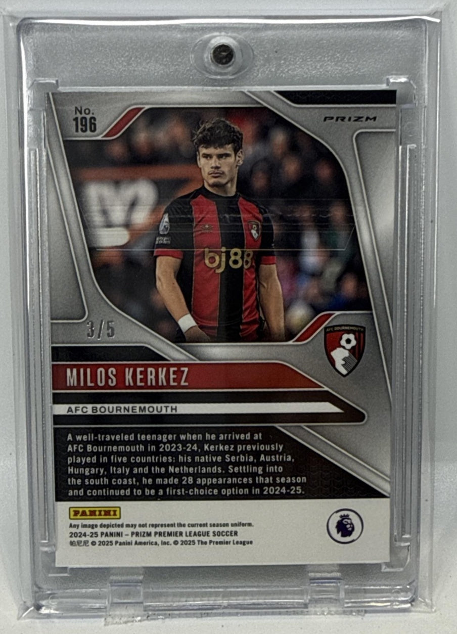 Milos Kerkez Panini Prizm PL 2024-25 Green Breakaway /5 AFC Bournemouth
