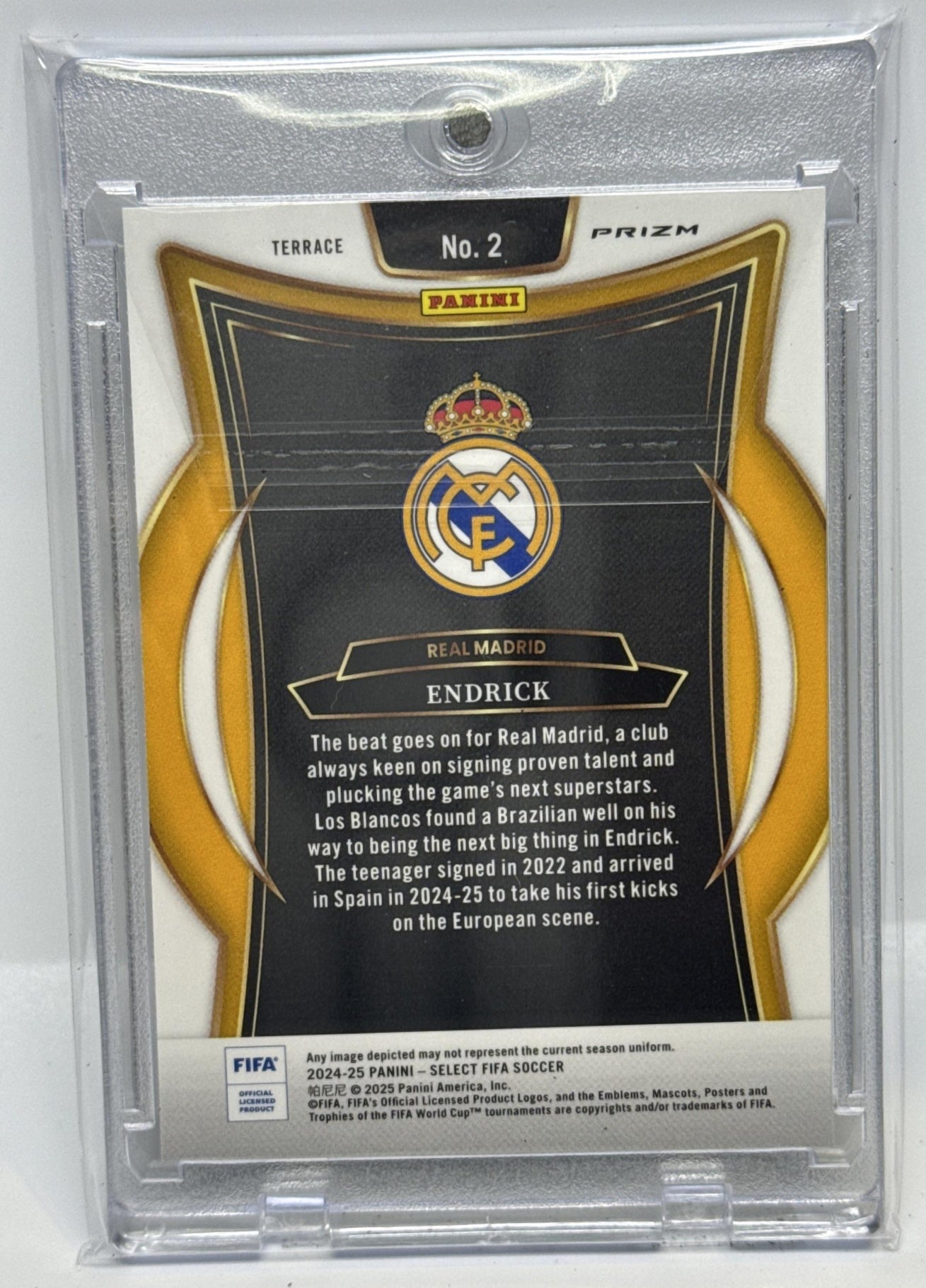Endrick Panini Select FIFA 2024-25 Terrace Zebra Real Madrid