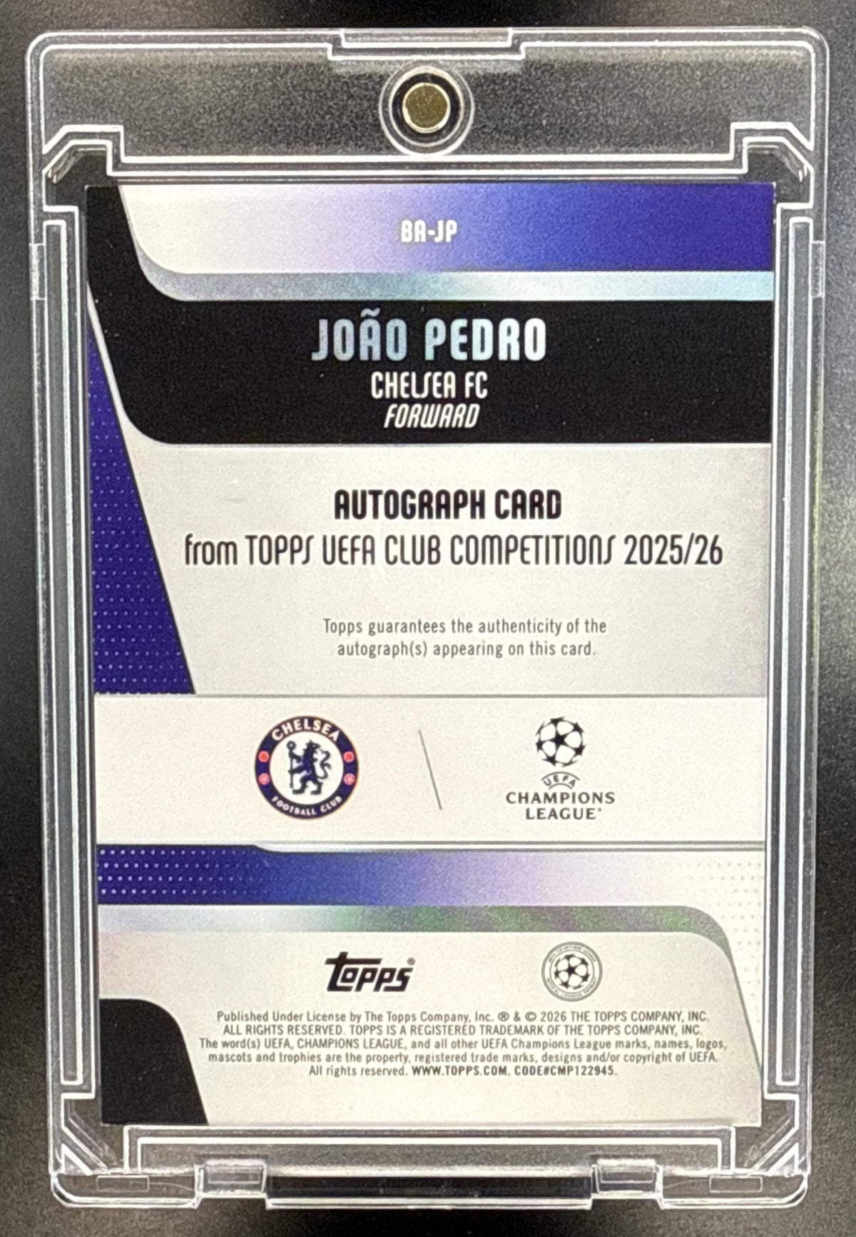 Joao Pedro Topps UCC 2025-26 Auto Chelsea FC