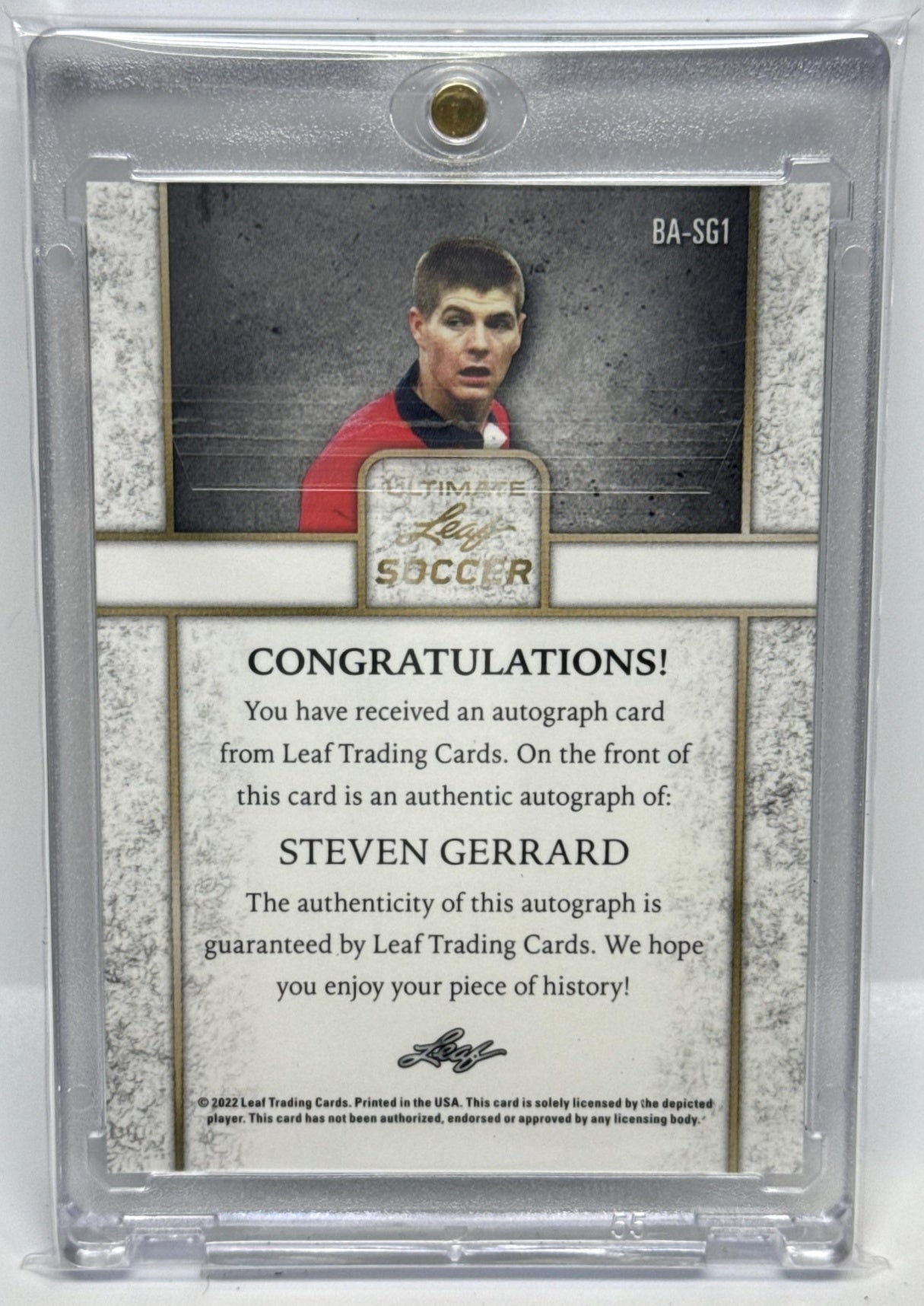 Steven Gerrard Leaf Metal 2022 Auto Crystal Platinum /4