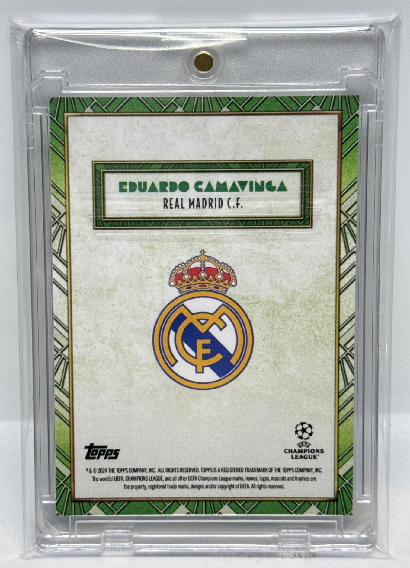 Eduardo Camavinga Topps Deco UCC 2024-25 Auto Green /99 Real Madrid CF