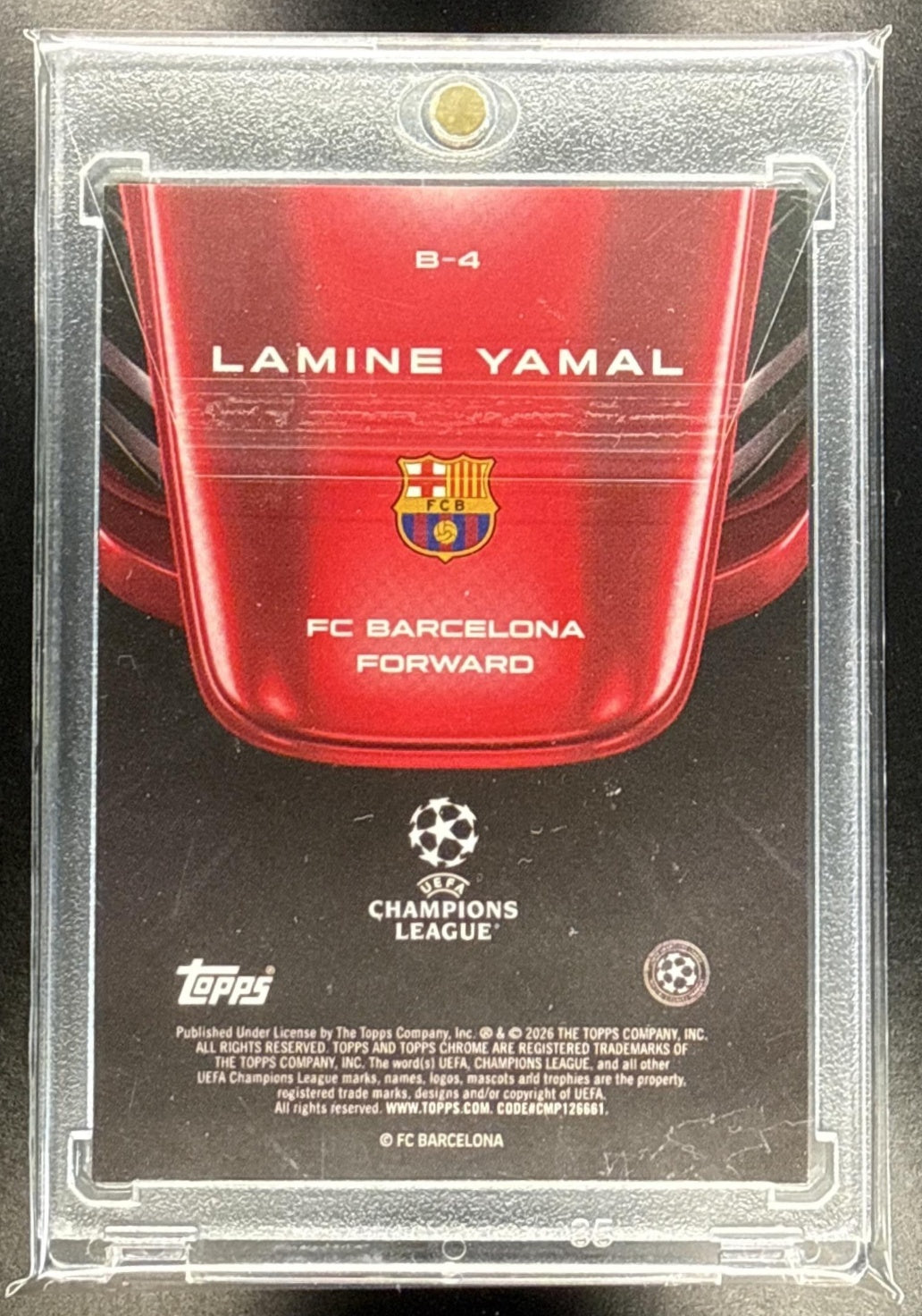 Lamine Yamal Topps Chrome UEFA CC 2025-26 Bionic SSP FC Barcelona