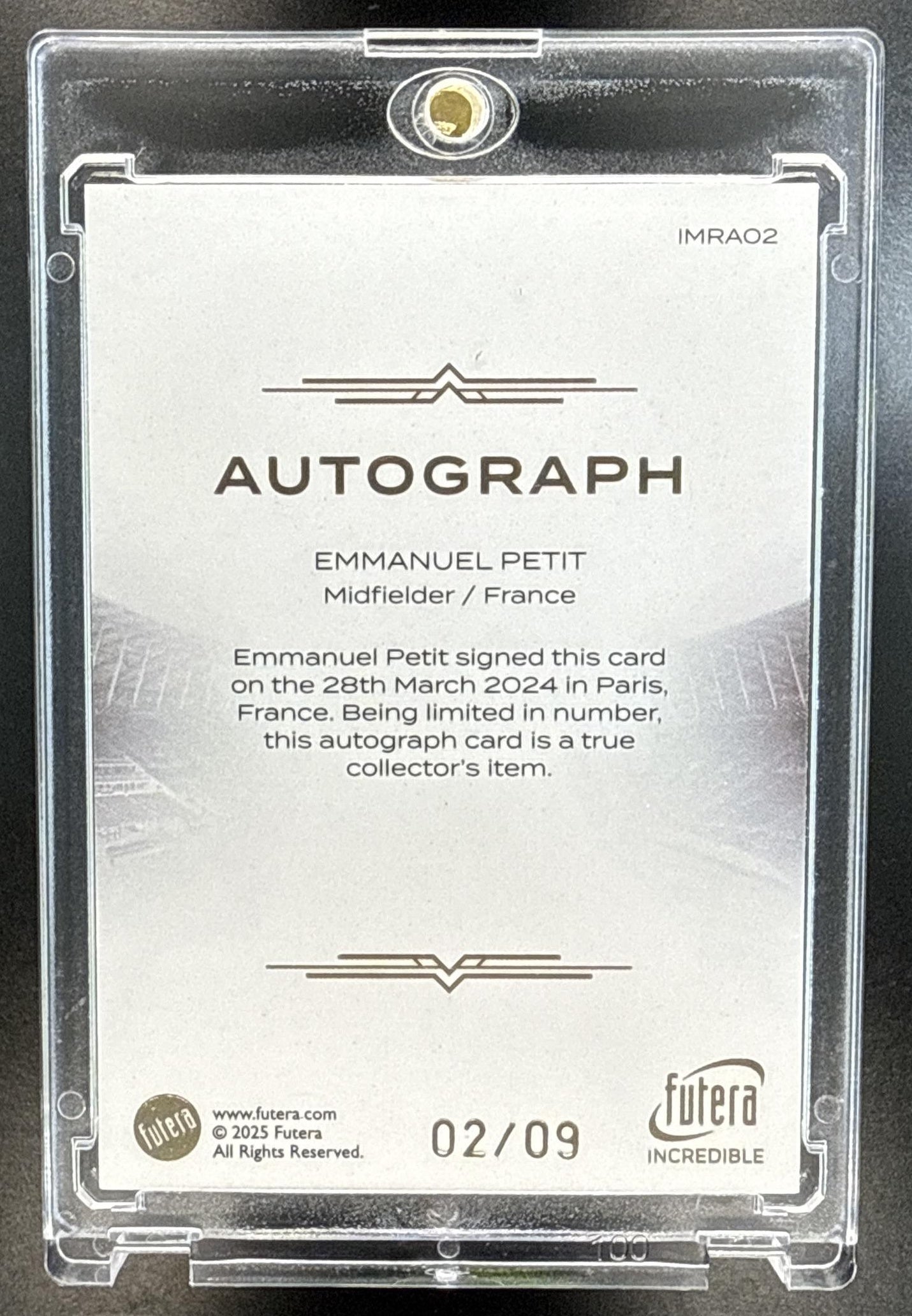 Emmanuel Petit Futera Imperial 2025 Auto /9