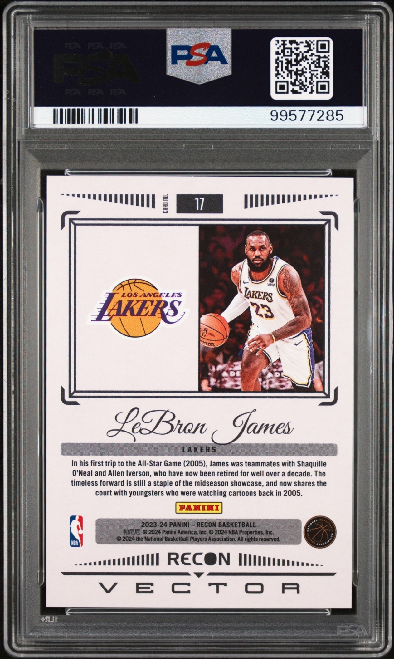 LeBron James Panini Recon 2023-24 Vector PSA 9 Los Angeles Lakers