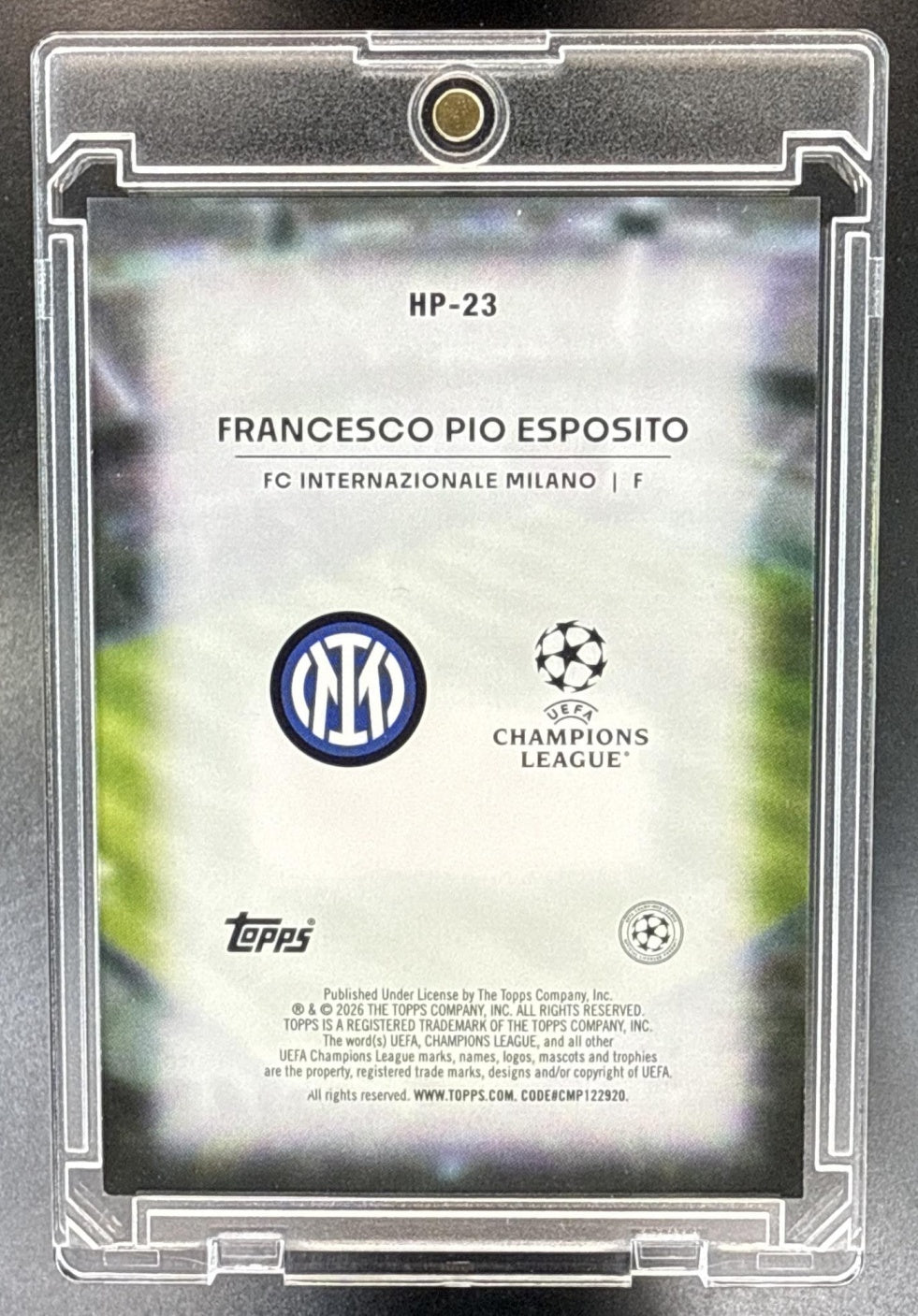 Francesco Pio Esposito Topps UCC 2025-26 RC FC Internazionale Milano
