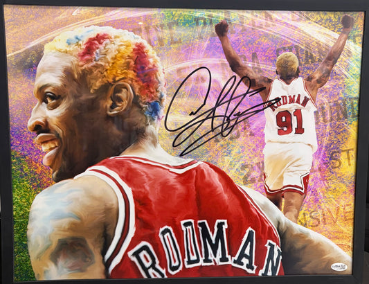 Rodman Signed Photo Framed
