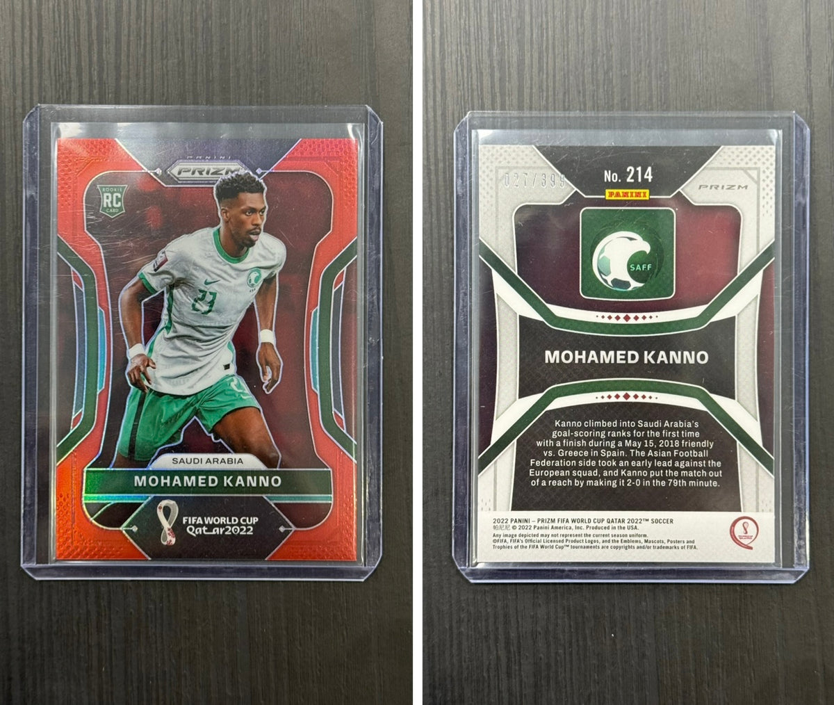 2022 Prizm FIFA World Cup Qatar Saudi Arabia Team
