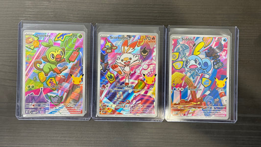 Grookey/Scorbunny/Sobble Pokemon First Partner Series 2 Set
