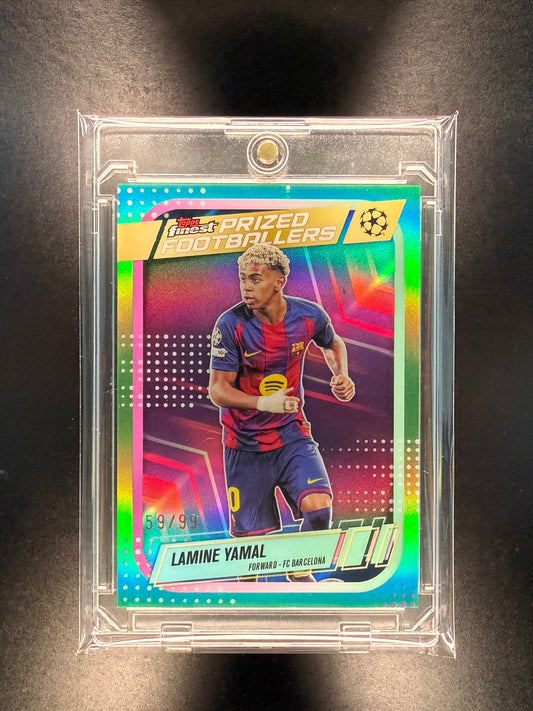 Lamine Yamal Topps UCC Finest 2025-26 Prized Footballers Green /99 FC Barcelona