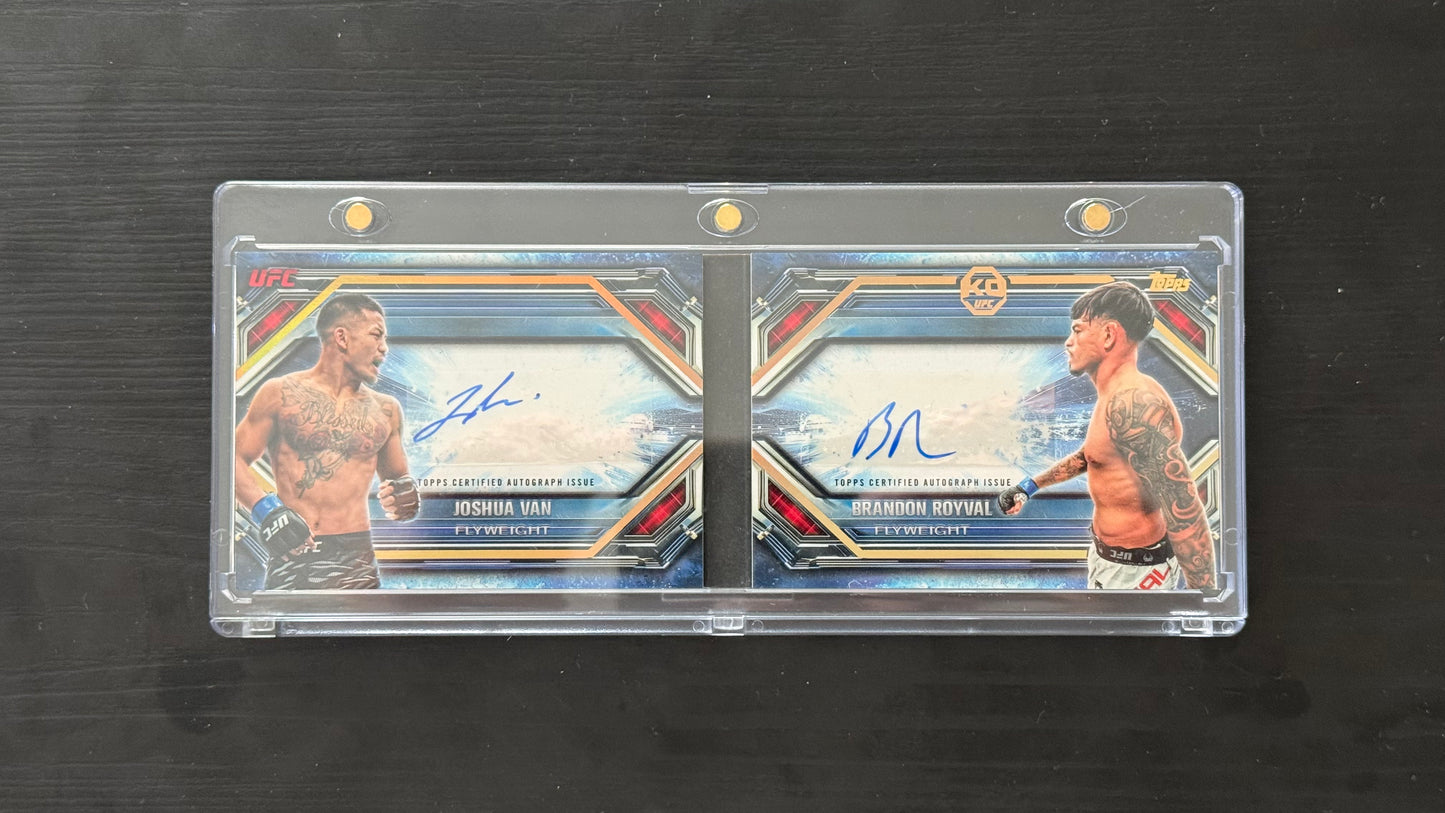 Joshua Van/Brandon Royval Topps Knockout UFC 2026 Staredown Signatures Booklet /10