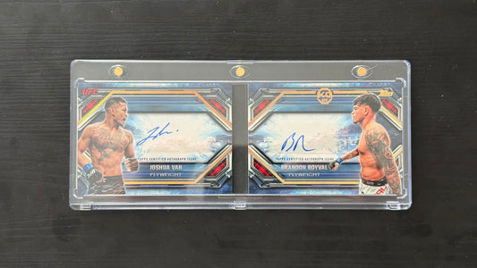 Joshua Van/Brandon Royval Topps Knockout UFC 2026 Staredown Signatures Booklet /10
