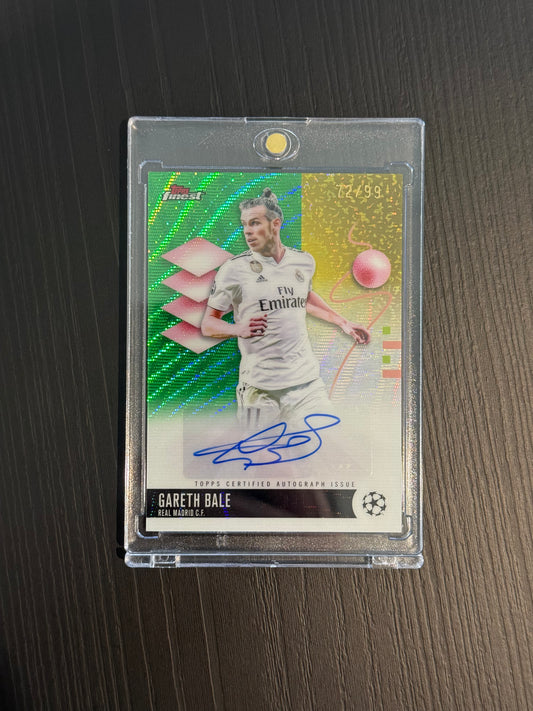 Gareth Bale Topps Finest UCC 2026 Green Wave Auto /99 Real Madrid