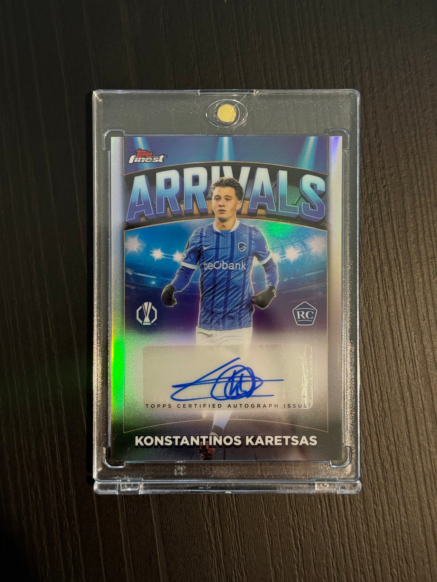 Konstantinos Karetsas Topps Finest 2026 Arrivals Autograph KRC Genk