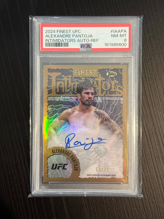 Alexandre Pantoja Topps Finest UFC 2024 Intimidators Auto /75 PSA 8