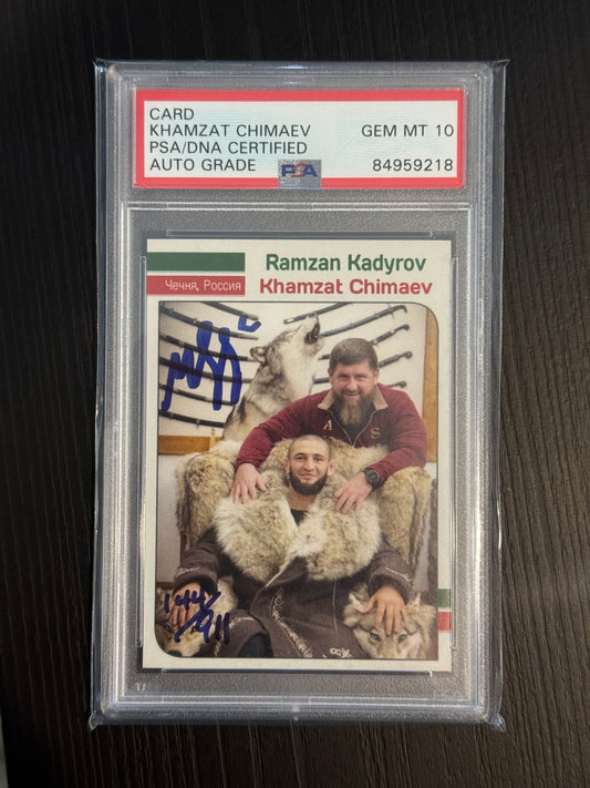 Khamzat Chimaev Auto /911 PSA/DNA 10