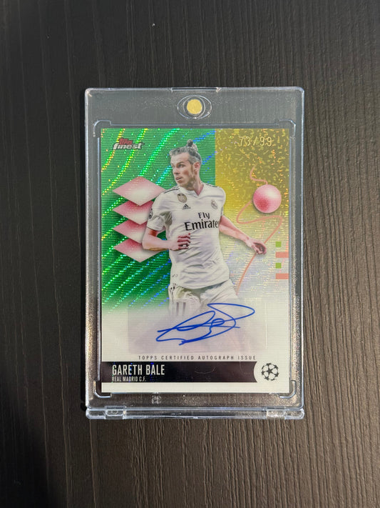 Gareth Bale Topps Finest UCC 2026 Green Wave Auto /99 Real Madrid