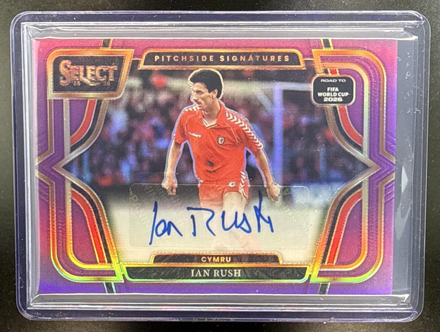 Ian Rush Panini Select Road to FIFA World Cup 2025-26 Purple /99 Auto Cymru