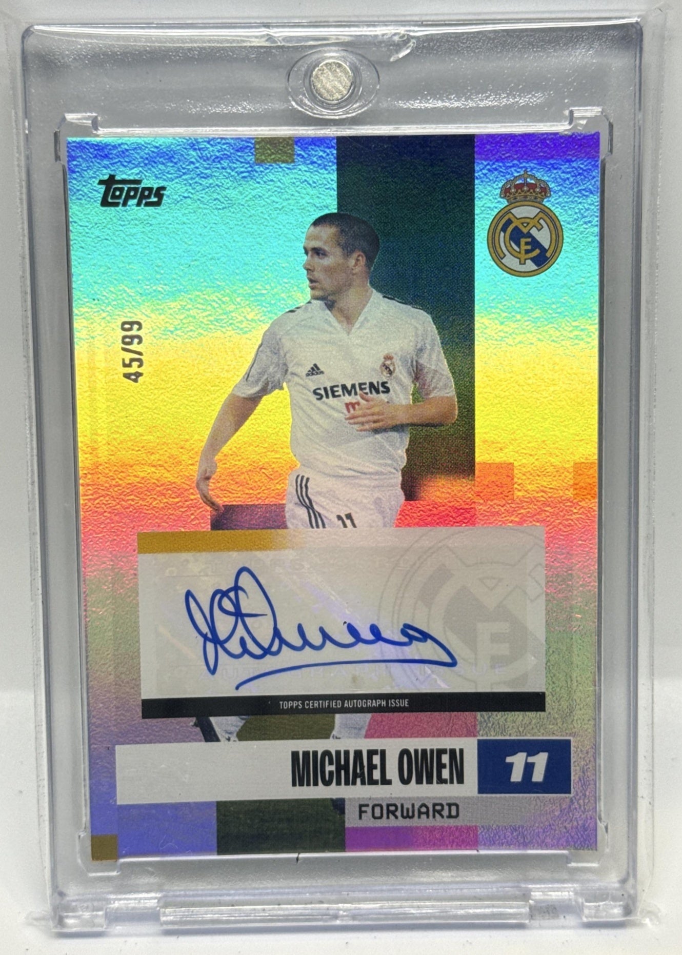 Michael Owen Topps Team Set Real Madrid C.F. 2024-25 Auto /99 Real Madrid C.F.