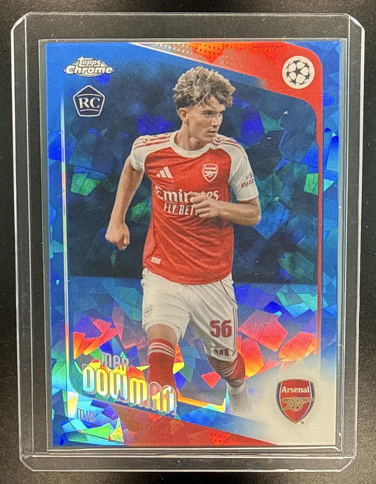 Max Dowman Topps Chrome UCC Sapphire 2025-26 RC Arsenal FC