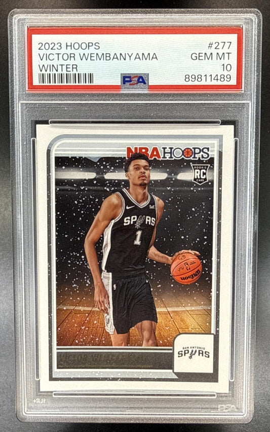 Victor Wembanyama Panini Hoops Winter 2023-24 RC PSA 10 San Antonio Spurs