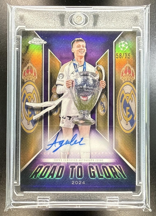 Arda Guler Topps Chrome UCC 2025-26 Purple Refractor /75 Auto Real Madrid C.F.