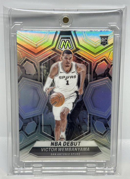 Victor Wembanyama Panini Mosaic 2023-24 Silver Prizm NBA Debut San Antonio Spurs