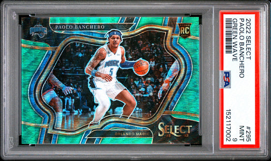 Paolo Banchero Select 2022-23 Green Wave /50 RC Courtside PSA 9 Orlando Magic