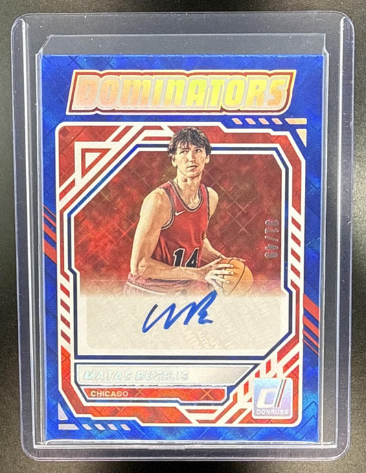 Matas Buzelis Panini Donruss 2025-26 Dominators Auto Cosmic /49 Chicago Bulls