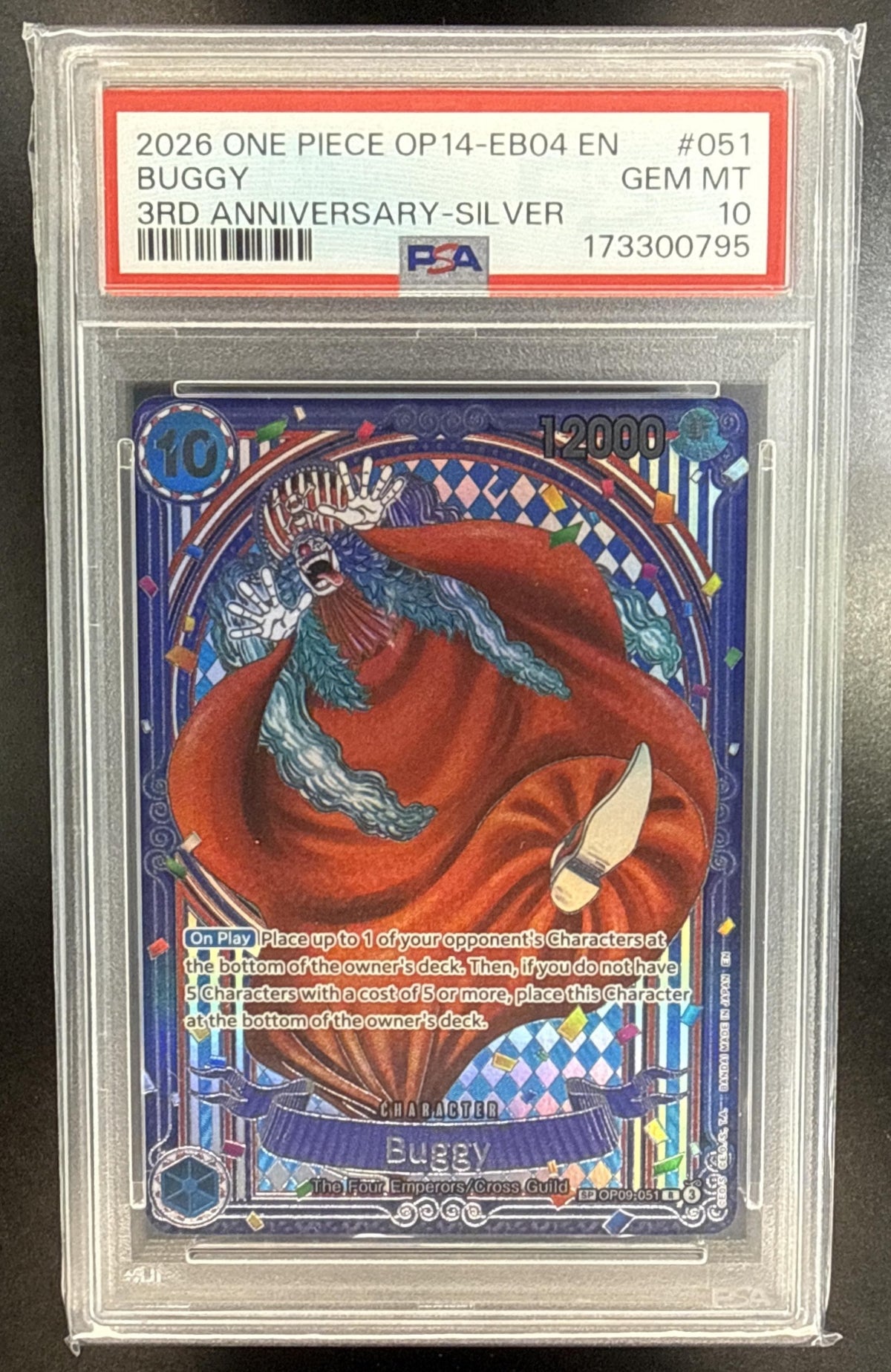 Buggy OP14 EB04 EN 2026 3rd Anniversary - Silver PSA 10