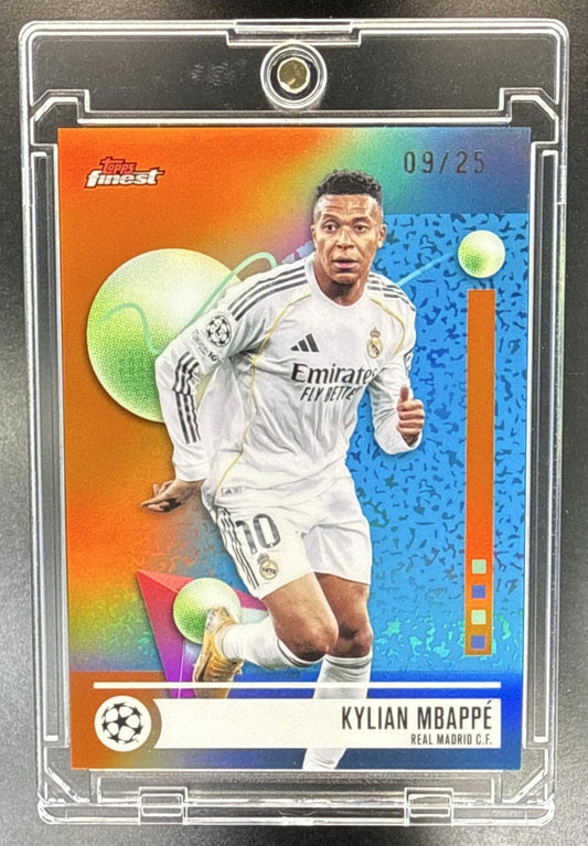 Kylian Mbappe Topps UCC Finest 2025-26 Orange Refractor /25 Real Madrid C.F.