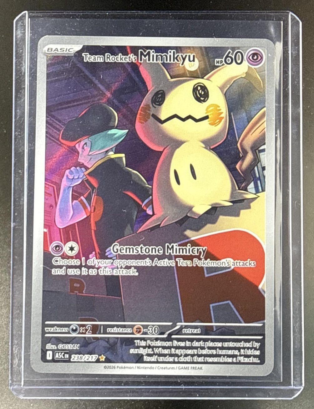 Team Rocket's Mimikyu Pokemon Ascended Heroes 2026 Illustration Rare