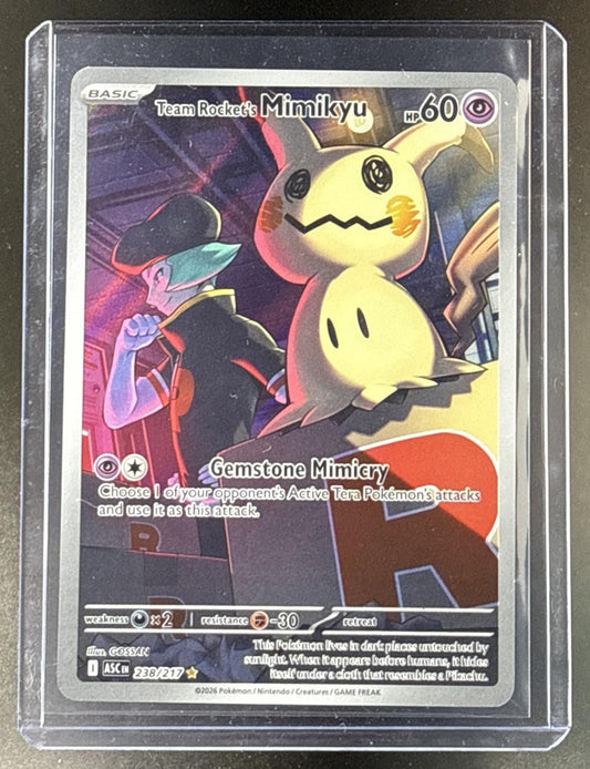 Team Rocket's Mimikyu Pokemon Ascended Heroes 2026 Illustration Rare