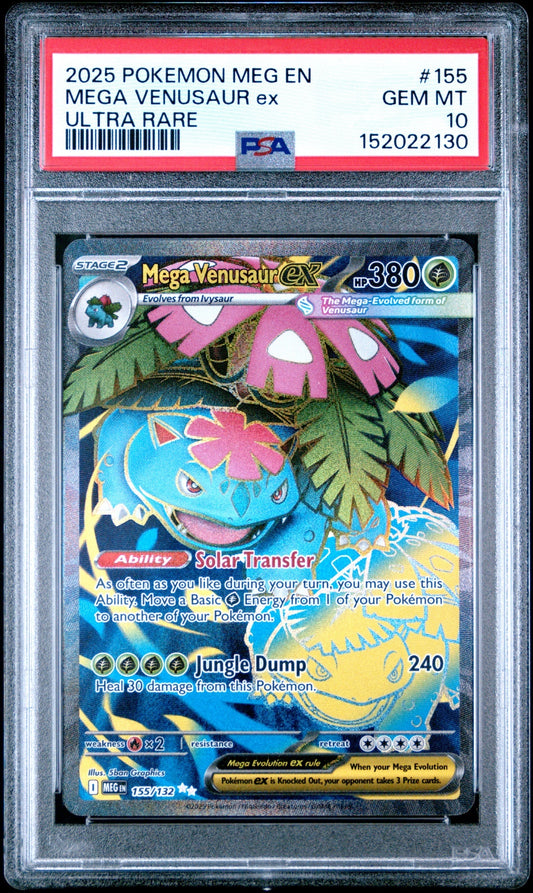 Mega Venusaur ex Pokemon Evolution 2025 Ultra Rare PSA 10
