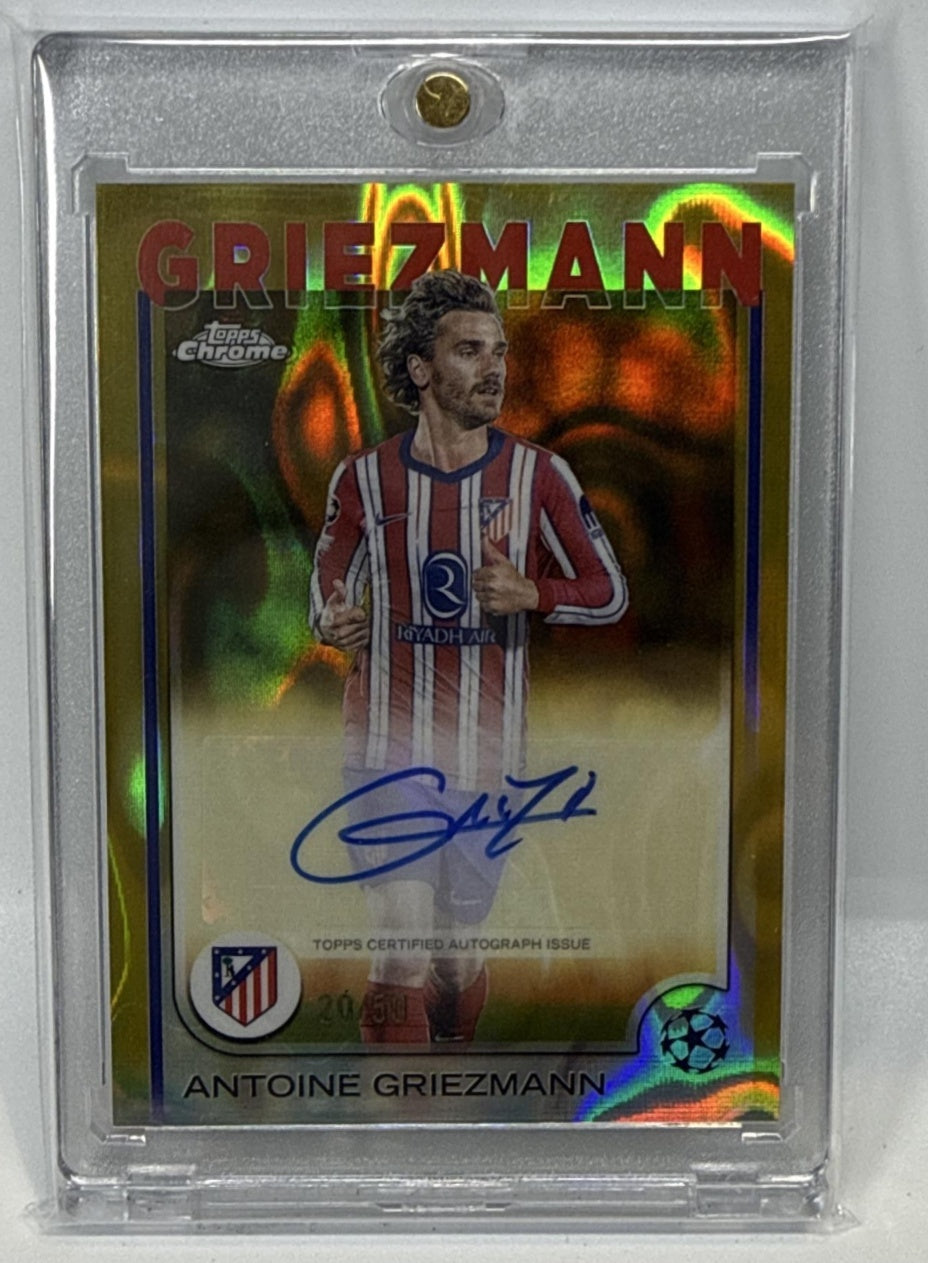 Antoine Griezmann Topps Chrome UCC 2024-25 Gold Lava /50 Atletico de Madrid