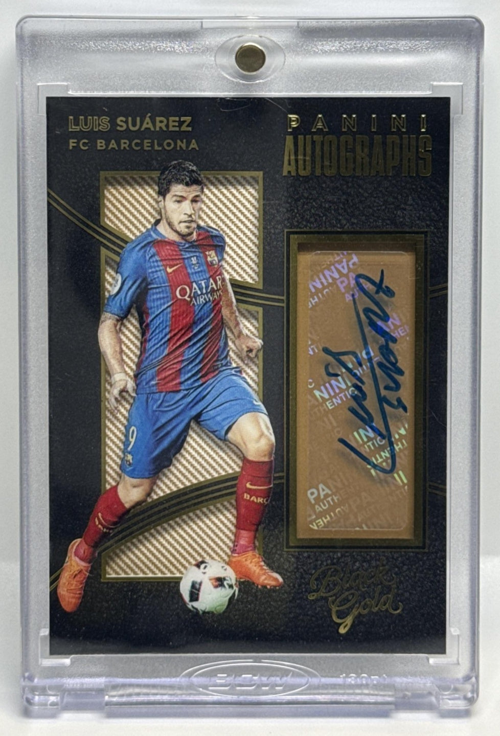 Luis Suarez Panini Black Gold 2016 Auto FC Barcelona