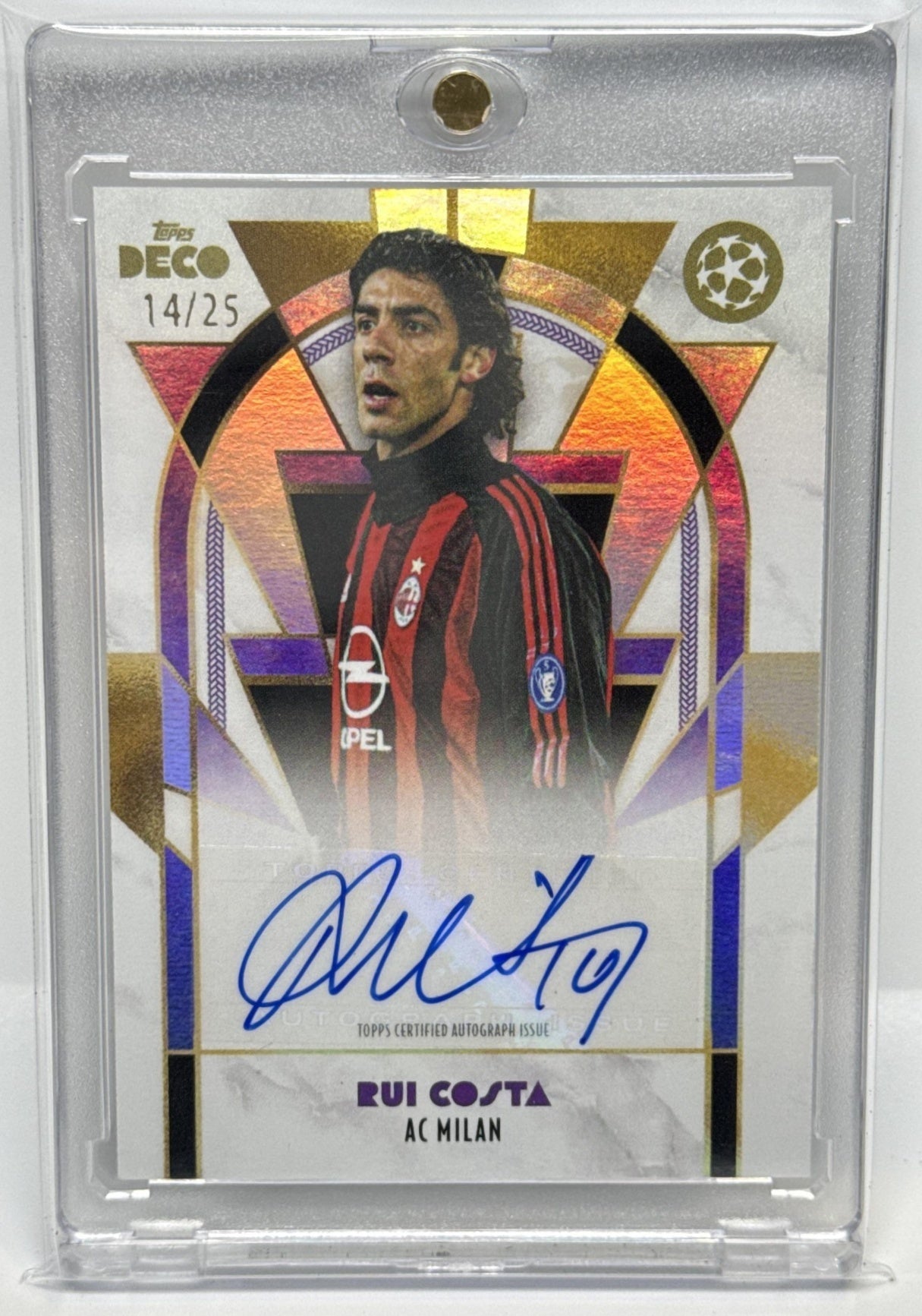 Rui Costa Topps Deco UCC 2024-25 Legends Auto /25 AC Milan