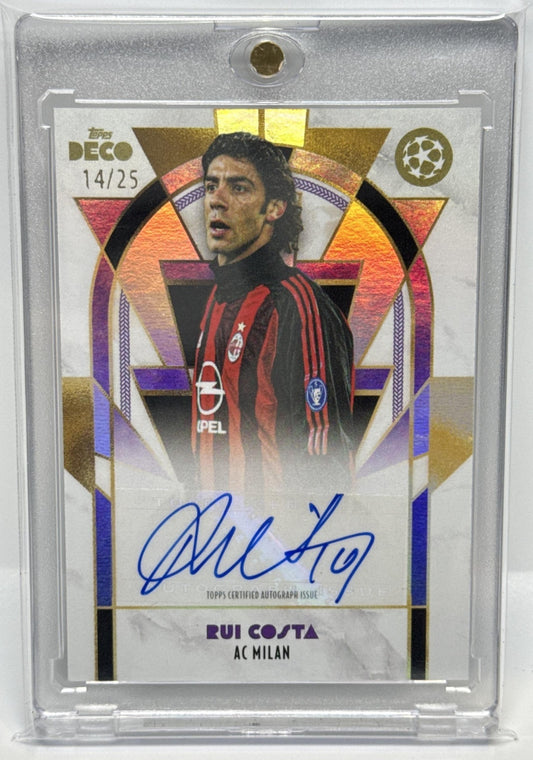 Rui Costa Topps Deco UCC 2024-25 Legends Auto /25 AC Milan