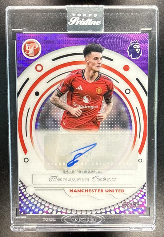 Benjamin Sesko Topps Pristine PL 2025-26 Auto Purple /99 Manchester United