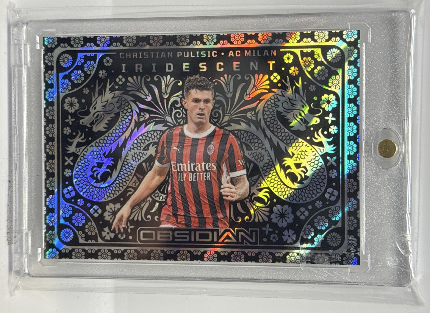 Christian Pulisic Panini Obsidian 2024-25 Iridescent AC Milan
