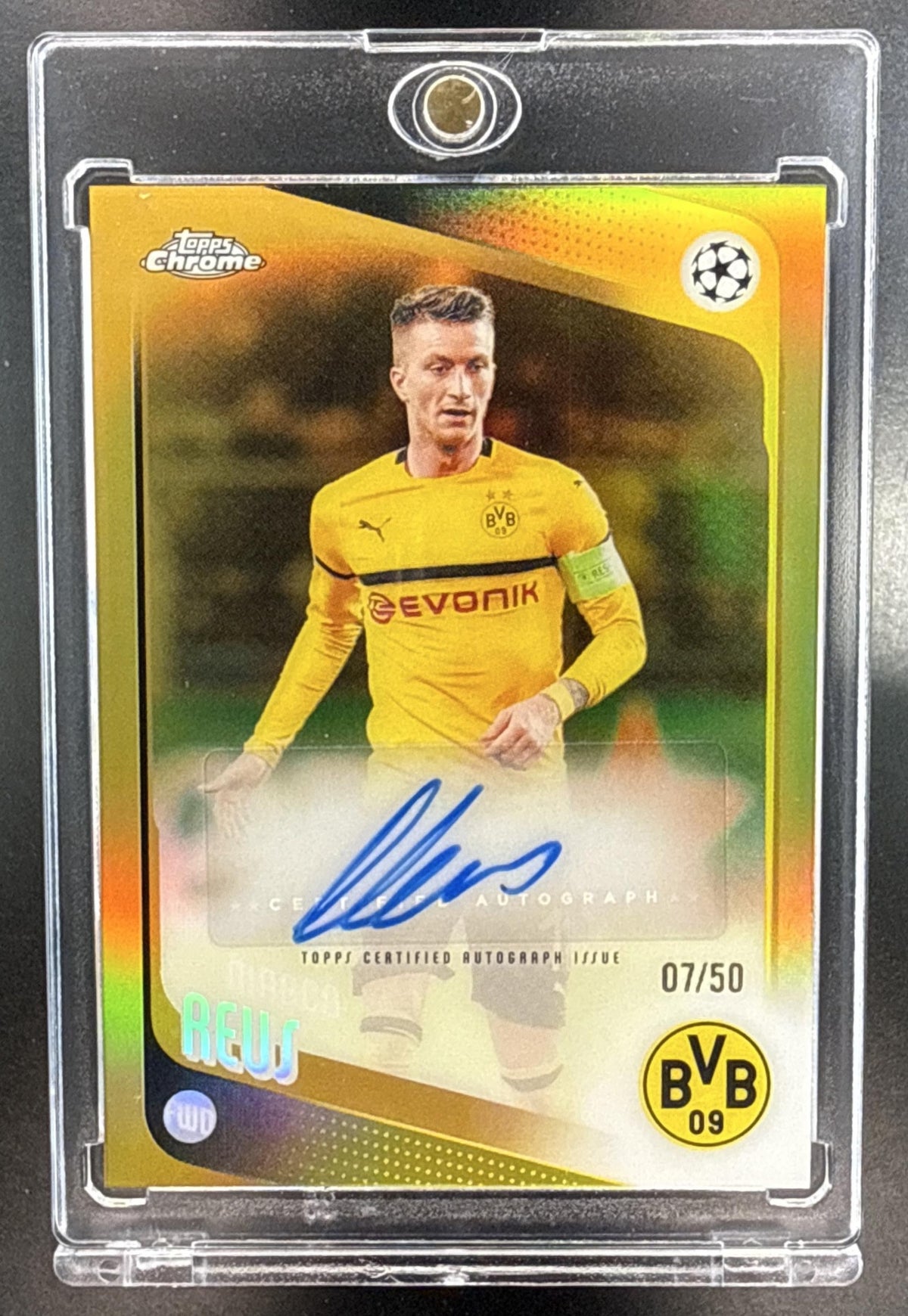 Marco Reus Topps Chrome UCC 2025-26 Gold Refractor /50 Auto Borussia Dortmund