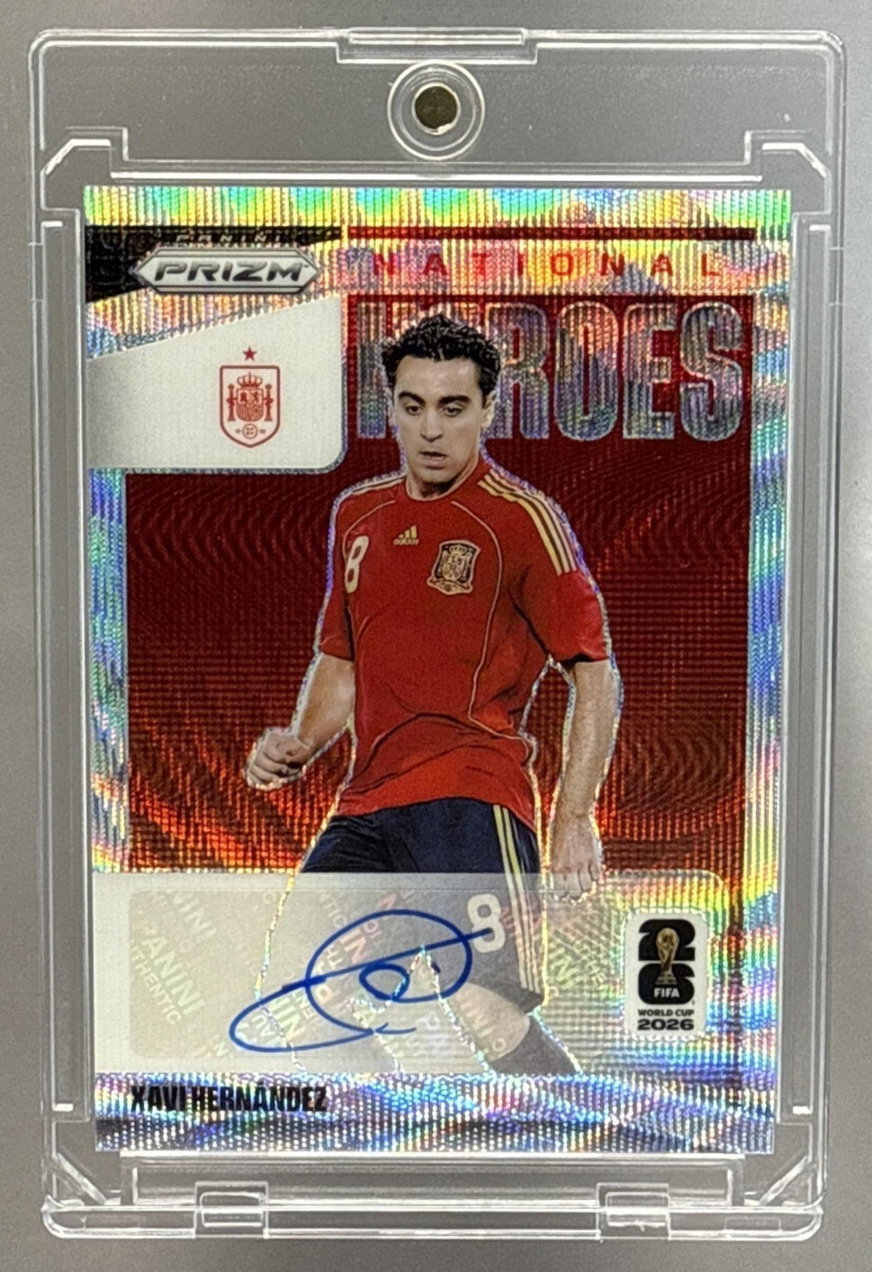 Xavi Hernandez Panini Prizm World Cup 2026 National Heroes Wave Auto Spain